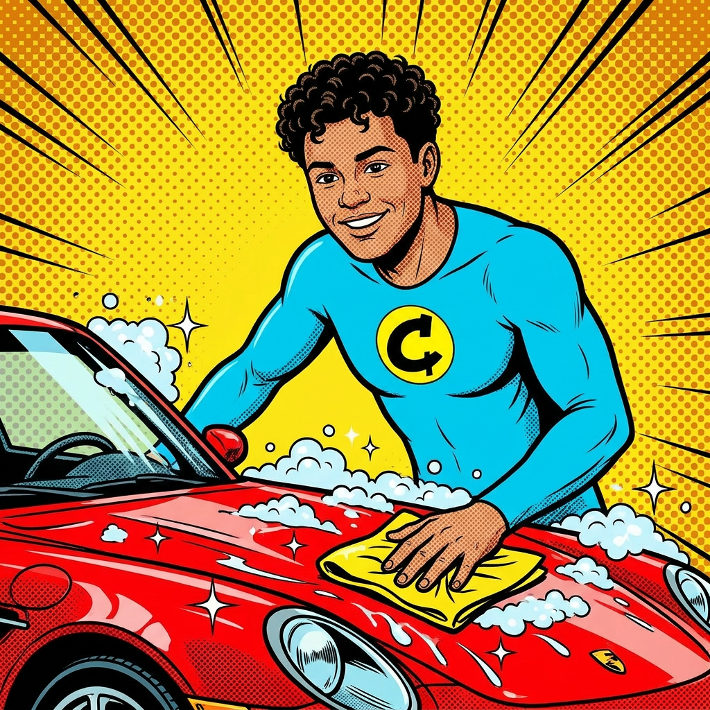 Maddox detailing a sports car